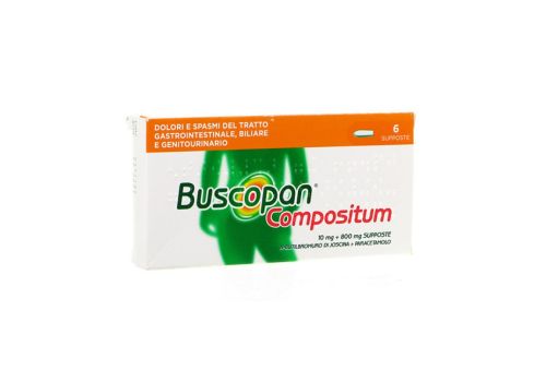 BUSCOPAN COMPOSITUM 6 SUPPOSTE 10MG+800MG