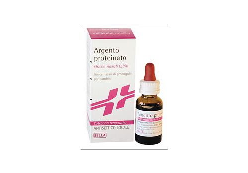 Argento Proteinato Sella 0,5% antisettico naso e orecchie gocce nasali e auricolari 10ml