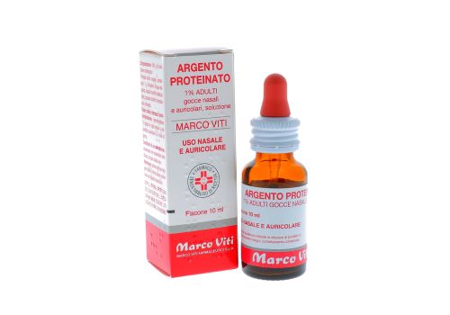 Argento Proteinato Marco Viti 1% antisettico adulti gocce nasali e auricolari 10ml