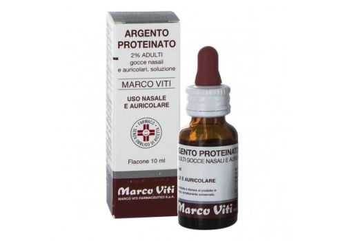 Argento Proteinato Marco Viti 2% antisettico adulti gocce nasali e auricolari 10ml