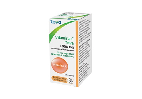 Vitamina C Teva 1000mg 10 compresse effervescenti