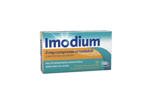 Imodium 2mg antidiarroico 12 compresse orosolubili