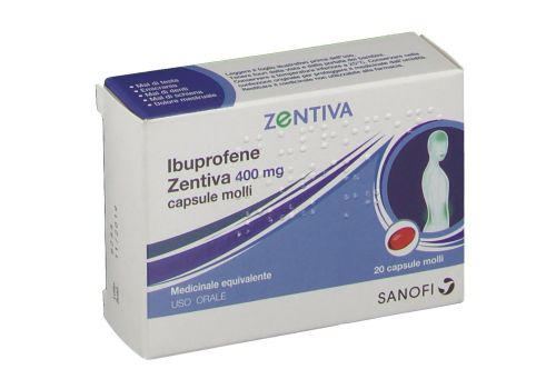 Ibuprofene Zentiva 400mg antinfiammatorio 20 capsule molli