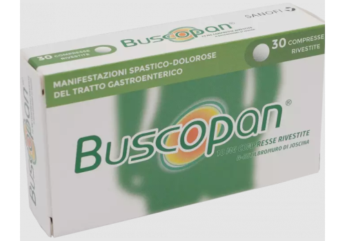 Buscopan 10mg antispastico per dolori addominali 30 compresse