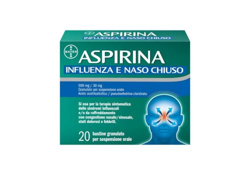 ASPIRINA INFLUENZA E NASO CHIUSO 20 BUSTINE GRANULATO