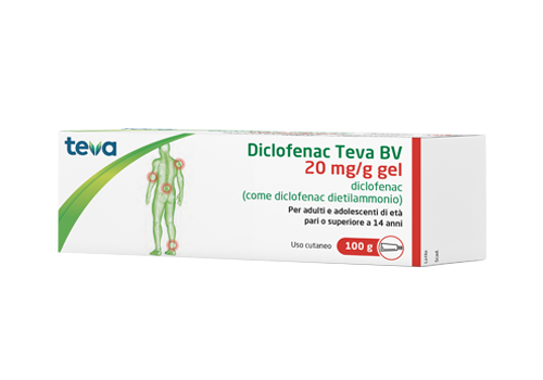 DICLOFENAC TEVA*GEL100G 20MG/G