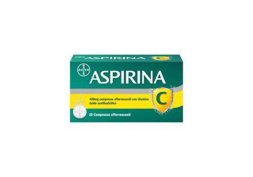 Aspirina C 400+240mg antinfiammatorio antinfluenzale 10 compresse effervescenti