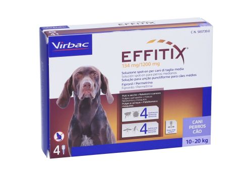 effitix soluzione spot on per cani 10-20kg 4 pipette 2,20ml