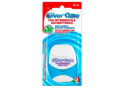 Silver Care Filo Interdentale Antibatterico 2x50 metri