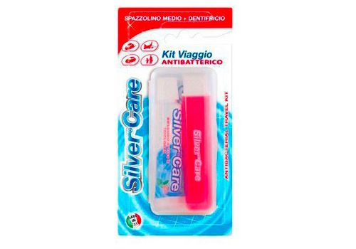 Silver Care Kit da Viaggio con Spazzolino Medio + Dentifricio Antibatterico 20ml