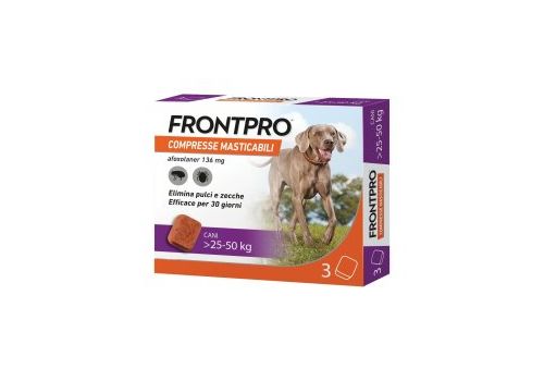 Frontpro 136mg per cani 25-50 Kg 3 compresse masticabili 