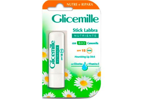 Glicemille Stick Labbra Nutriente SPF15 con Bio Camomilla, Glicerina e Vitamina E 1 Stick