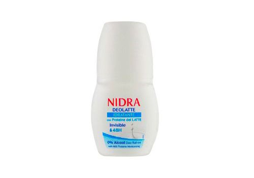 Nidra Deolatte Idratante Invisible 48H con Proteine del Latte Deodorante Roll-On 50ml
