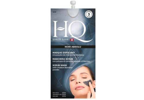 HQ Noir Absolu Maschera Scrub Detox con Polvere di Carbone Vegetale 3 Dosi x 15ml