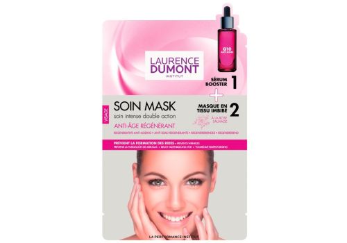 Laurence Dumont Soin Mask 2in1 Serum Booster Q10 + Maschera in Tessuto Anti-Age Rigenerante 1 pezzo