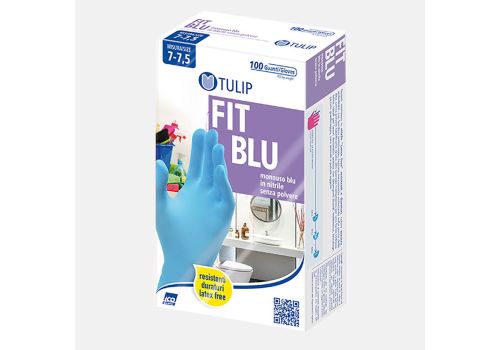 Guanti monouso nitrile colore blu misura S 100 pezzi
