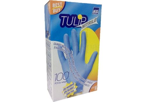 Guanti monouso nitrile colore blu misura M 100pz