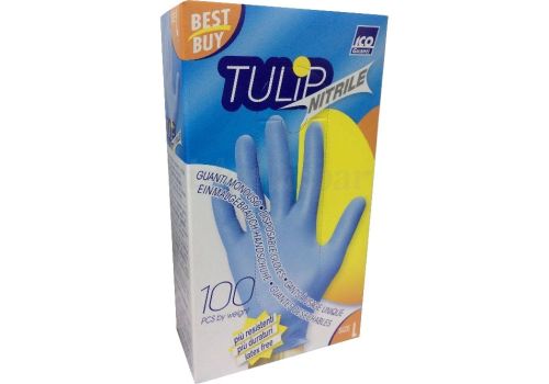 Guanti monouso nitrile colore blu misura L 100pz