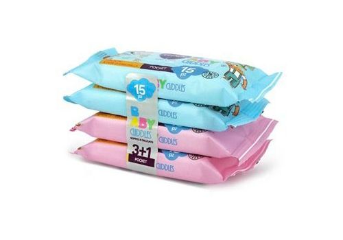 Clendy Baby Cuddles Salviette Imbevute Poket 4x15 salviette