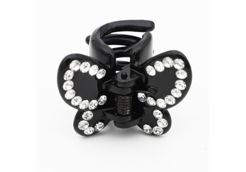 Pinza con Strass Nero