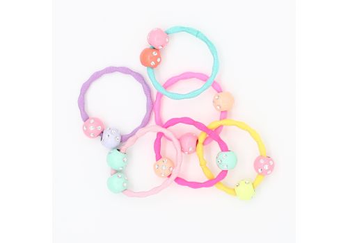 Elastici Palline Colorate con Strass 6pz