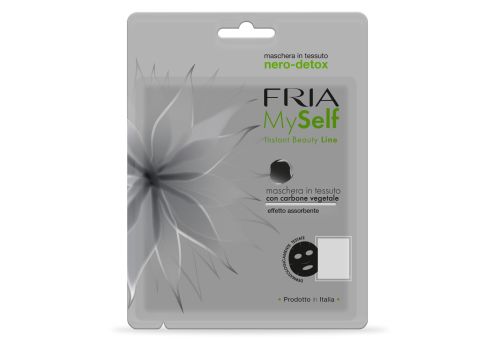 Fria My Self maschera in tessuto nero-detox con cerbone vegetale 1 pezzo