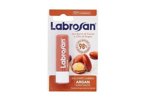 Labrosan Balsamo Labbra Argan Idratante con Burro di Cacao e Olio di Argan 1 Stick