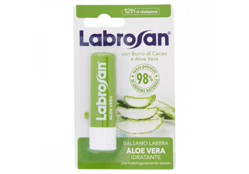 Labrosan Balsamo Labbra Aloe Vera Idratante con Burro di Cacao e Aloe Vera 1 Stick