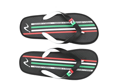 Nazionale Italiana Infradito Black Strisce 42