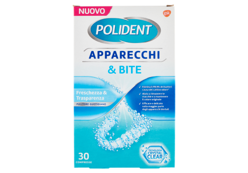 Polident Apparecchi&Bite Freschezza e Trasparenza Compresse per la Pulizia 30 pezzi