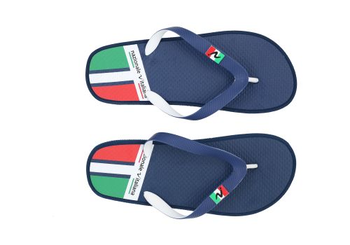 Nazionale Italiana Infradito Blu Con Bandiera 41