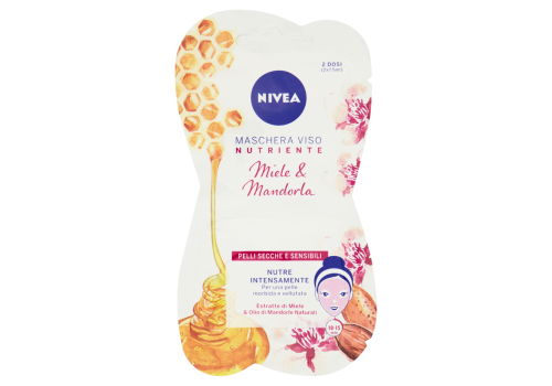 Nivea Maschera Viso Nutriente Intensiva Miele e Mandorla per Pelli Secche e Sensibili 2 Dosi