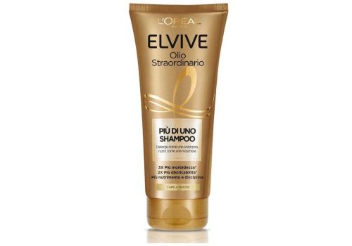Elvive Olio Straordinario Più Di Uno Shampoo per Capelli Secchi 200ml