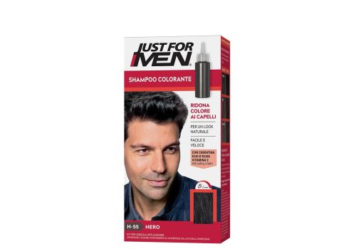 Just For Men Shampoo Colorante Kit Per Singola Applicazione H-55 Nero 