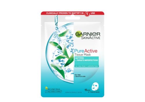Garnier SkinActive Pure Active maschera in tessuto opacizzante anti-imperfezioni 1 pezzo