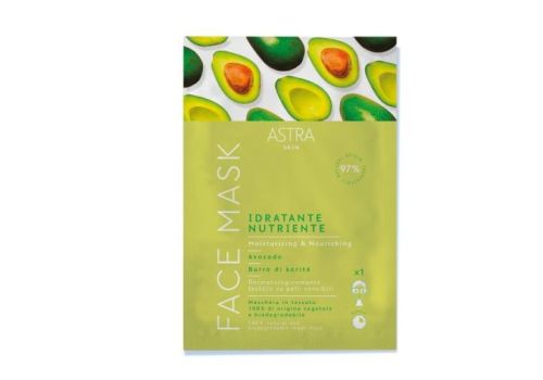 Astra Face Mask idratante nutriente maschera viso ultra sottile in tessuto 1 pezzo