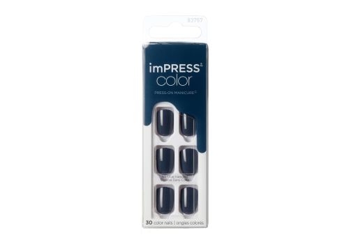 Impress color unghie finte colore nero con adesivo brevettato 30 pezzi