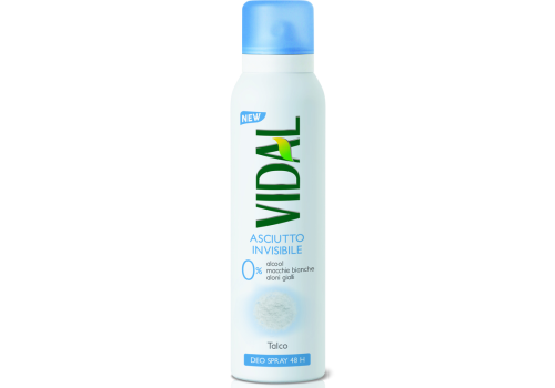 Vidal Asciutto Invisibile 48H Talco Deodorante Spray 150ml