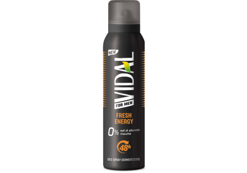 Vidal For Men Fresh Energy 48H Deodorante Spray 150ml