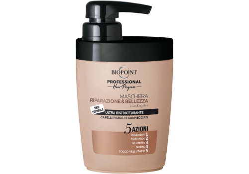 Biopoint Professional Hair Program Maschera Riparazione E Bellezza per Capelli Fragili e Danneggiata 300ml