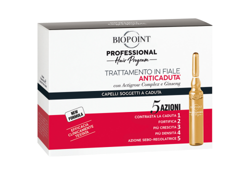 Biopoint Professional Personal Trattamento Anticaduta Rinforzante 5 Azioni 10 Fiale Da 7ml