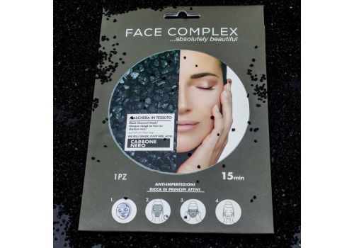 Face Complex maschera in tessuto carbone nero anti-imperfezioni 1 pezzo