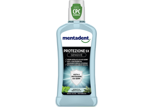 Mentadent Collutorio Protezione 5X Gengive Senza Alcool 400ml