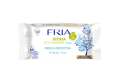 Fria Intima Eco Natural Fresca Protettiva con Tè Verde E Timo 12 salviette