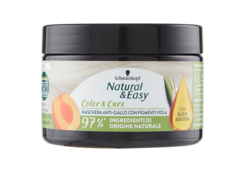 Natural&Easy Color&Care Maschera Anti-Giallo con Pigmenti Viola 150ml