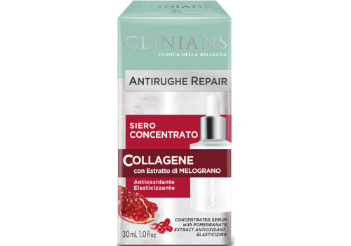 Clinians antirughe repair collagene ed estratto di melograno elasticizzante antiossidante siero concentrato 30ml