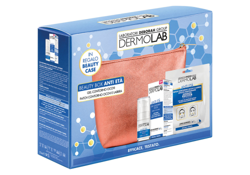 Dermolab Beauty Box Anti-Età Occhi con Pochette Rosa