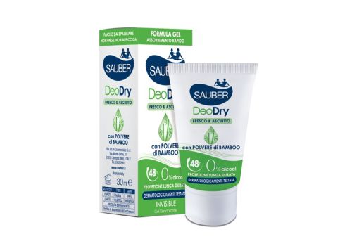 Sauber DeoDry Fresco&Asciutto 48H con Polvere di Bamboo Gel Deodorante 30ml