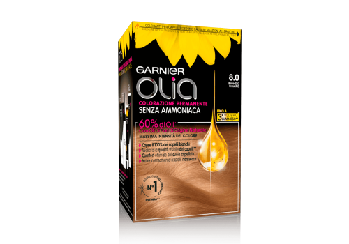 Olia Colorazione Permanente Senza Ammoniaca 8.0 Biondo Chiaro