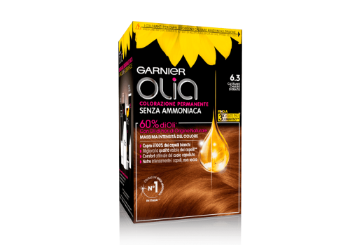 Olia Colorazione Permanente Senza Ammoniaca 6.3 Castano Chiaro Dorato